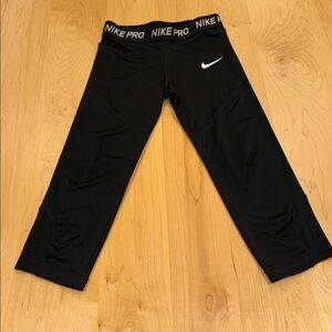 Nike Boys Pro Combat Black Cropped Tights size Youth Medium